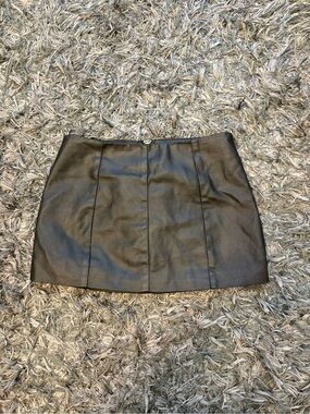 Pretty Little Thing Black Coated
Denim Mini Skirt